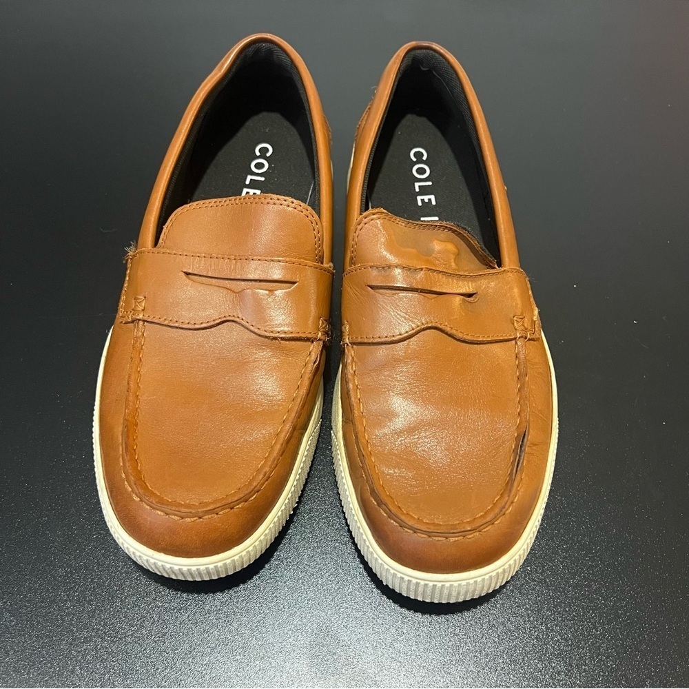 Cole Haan Men's Tan Leather Slip-Ons Loafers size 8